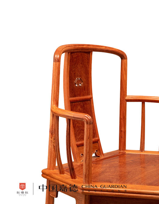 红桥红  家具严选  缅甸花梨（大果紫檀）【木面 故宫款 六方形南官帽椅】 商品图2