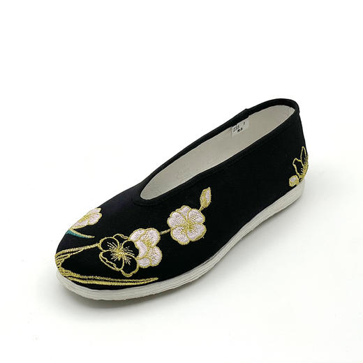 内联升女鞋手工单鞋千层底雨燕报春手工小元口布鞋（云燕）8665A 商品图3