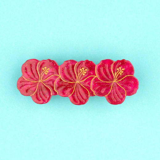 北京仓｜Coucou Suzette-Flower Power-木槿花 发夹［法国设计师］ 商品图0