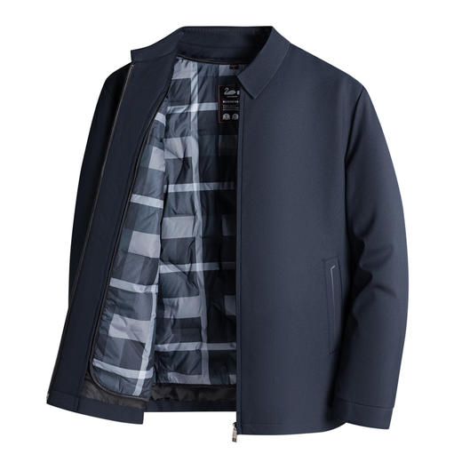 圣得西男士鹅绒翻领商务干部款羽绒服冬季款轻薄羽绒夹克2362941743 商品图3