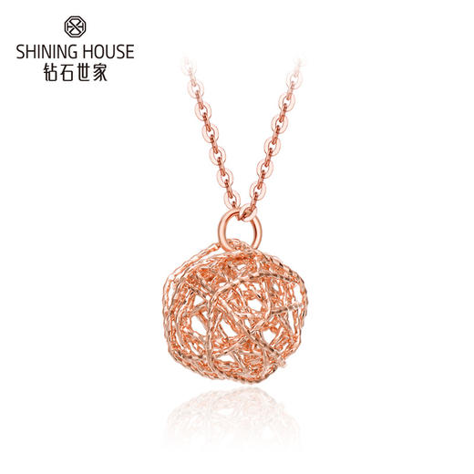 【时尚K金】钻石世家 甜蜜星球系列 18K金项链 甜蜜星球项链 18寸 45cm（约1.49克） 商品图0