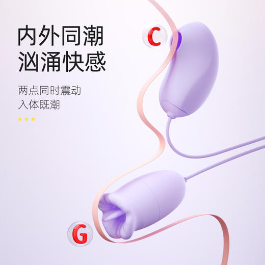 ROSELEX劳乐斯吻喜舔吸跳蛋USB直插外吮内舔多重G点新品调教情趣 商品图3
