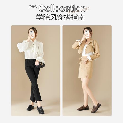 ZHR厚底乐福鞋2023秋季新款英伦风法式小皮鞋jk一脚蹬单鞋ins女鞋 商品图11
