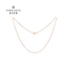 【时尚K金】钻石世家 18K金项链 素K金O字链椭圆形项链 17寸 42厘米（约1.02±0.1克） 商品缩略图0