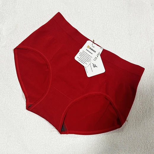 【本命年兰精莫代尔女内裤】石墨烯抗菌裆 大红中腰收腹无痕女士三角 商品图3