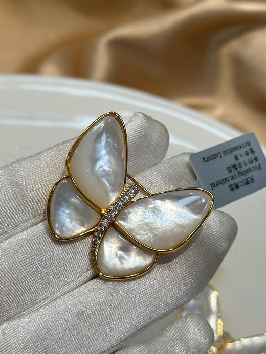 新出彩贝🉐️ 长公主同款 海贝蝴蝶胸针 海水贝➕高级合金➕锆石 商品图9