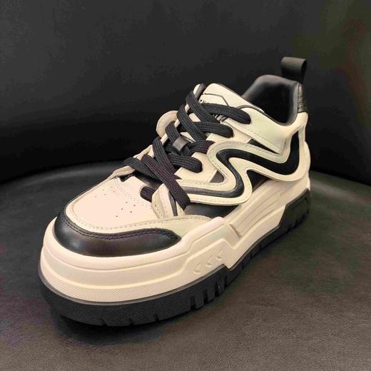 LFGJ 14658波浪拼色小牛皮厚底板鞋 商品图6