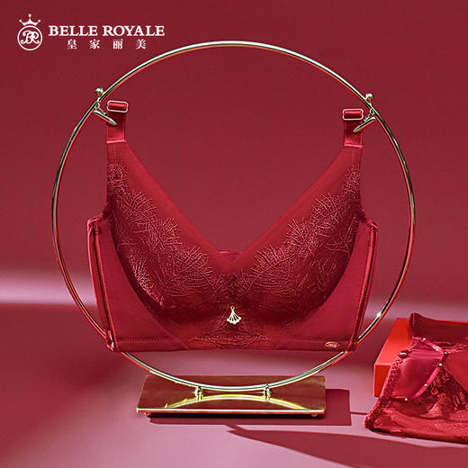 皇家丽美舒适柔软无钢圈内衣女小胸显大聚拢调整型收副乳文胸WW086-3 商品图0