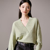 芳外【90%羊毛亮丝混编】23春款V领慵懒感高弹力女式毛衣 商品缩略图1