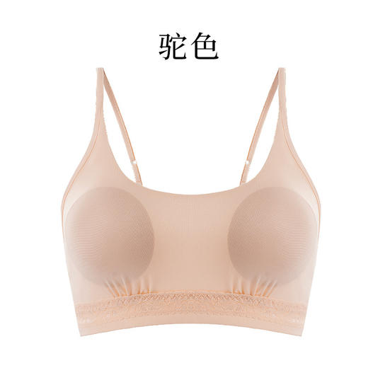 TG-TG02S206真丝内衣女无痕大码无钢圈薄款女性背心式美背一体桑蚕丝文胸 商品图5