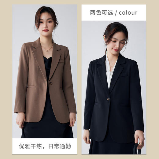 【舒适百搭】罗蒙春秋款女式西服简约干练职场日常挺括有型西服外套女 商品图2
