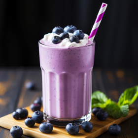 蓝莓奶昔 