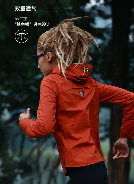 BODYWIT"冽风"女轻量修身防风防雨透湿透气冲锋衣跑步户外运动 商品图1