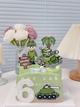 迷彩特种兵卡通立体蛋糕-低糖处理无添加