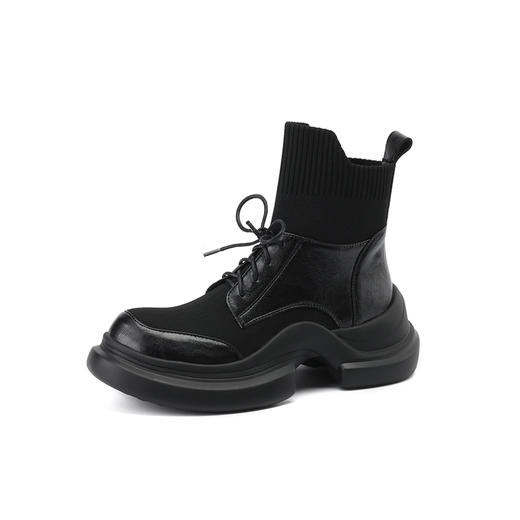 时尚机车感，拼接撞色厚底短靴TYM-20021 商品图13