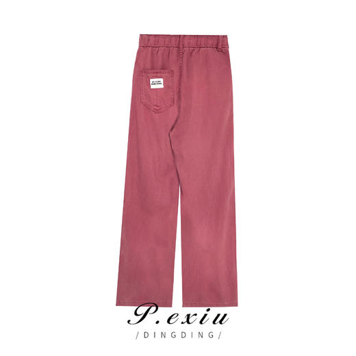 01-1潘依绣丁丁宠粉  夏季抽绳松紧腰时尚休闲百搭直筒休闲裤 K1657 商品图1