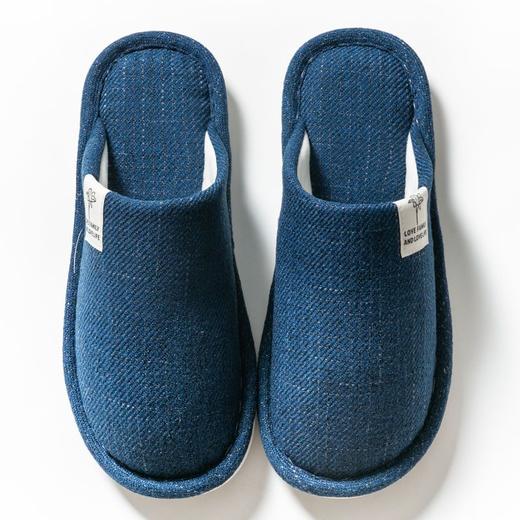 秋冬季亚麻拖鞋包头家居情侣室内地板月子男女防滑软底棉拖鞋家用 商品图9