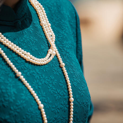 【林栖设计小店】提花长衫套装复古新中式百搭2023秋冬新品阔腿裤上衣女1934086 商品图8