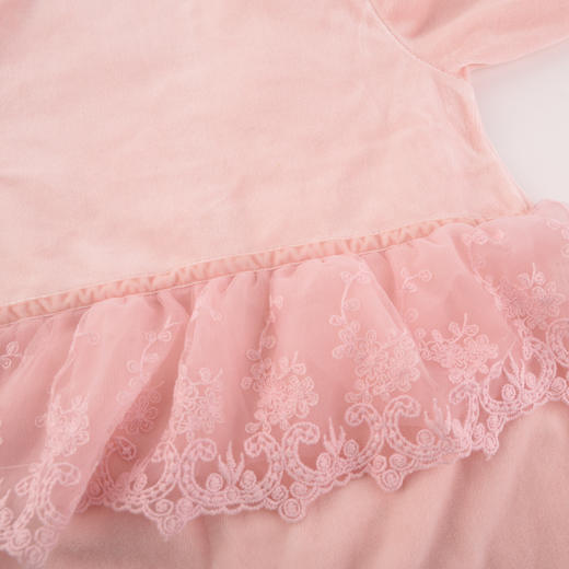 棉果果春秋款女童天鹅绒对开连体衣连身衣哈衣M322722418457 商品图4