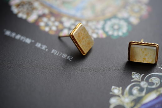 小方圆  和田耳钉【 嘉石122】 商品图1