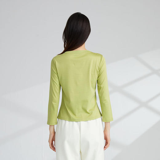 VIVIAN LIU薇薇安刘 R2347318秋女装新款圆领绣花长袖针织上衣 商品图1