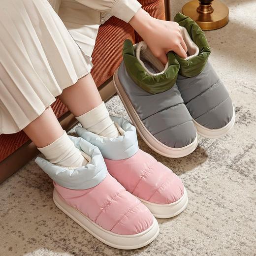 EVA防水厚加绒全包跟棉拖鞋女学生外穿办公室防滑踩屎感保暖舒适 商品图7