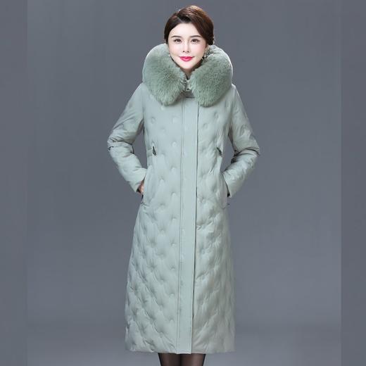 DD-景飒岚特专柜大毛领加厚加长款加肥加大码羽绒服 商品图0