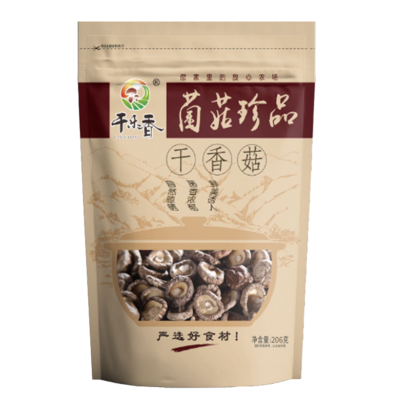 津农精品干乐香 珍品干香菇206g