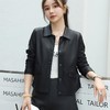 2023秋季新款韩版短款皮衣外套女翻领皮夹克修身水洗PU皮夹克 商品缩略图3