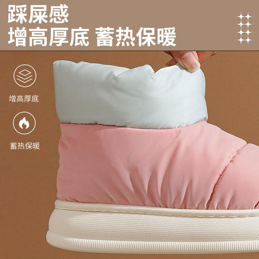 EVA防水厚加绒全包跟棉拖鞋女学生外穿办公室防滑踩屎感保暖舒适 商品图5