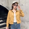 2023春秋新款韩版短款皮衣外套女翻领修身水洗皮夹克女 商品缩略图0