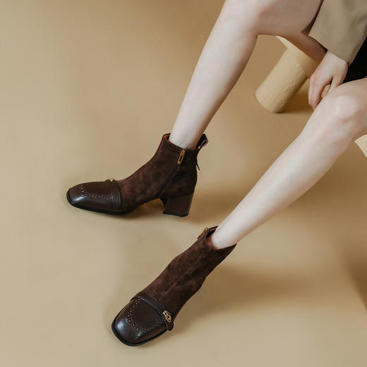 小众轻奢，复古女鞋女靴PS2036 商品图1