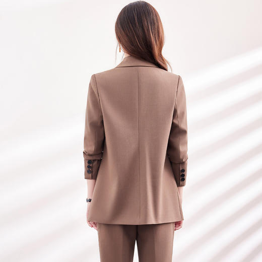 【上衣+裤子】罗蒙女式套装简约舒适百搭通勤西服套装两件套女 商品图2