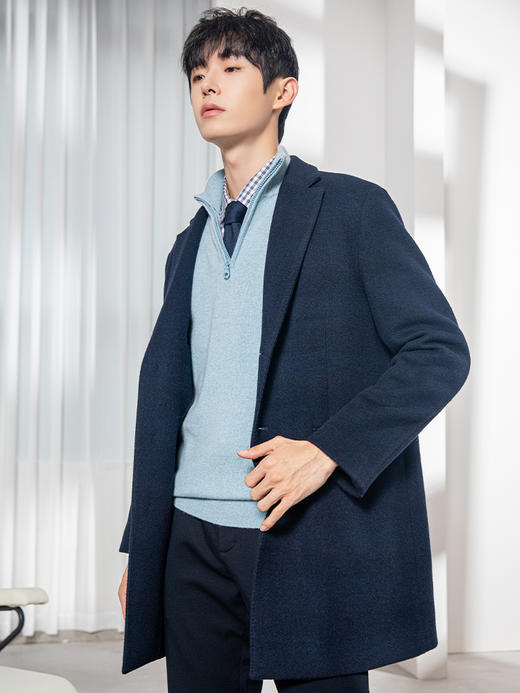 callisto藏青全羊毛大衣 FRFEC058C 商品图1