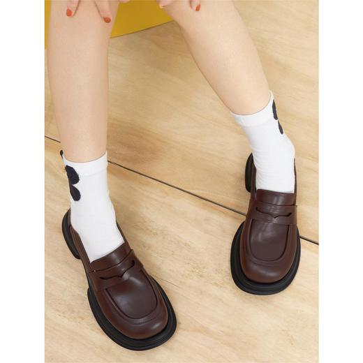 【冬即英伦风厚底乐福鞋】增高显瘦 轻便舒适 透气不闷脚 休闲百搭 商品图4