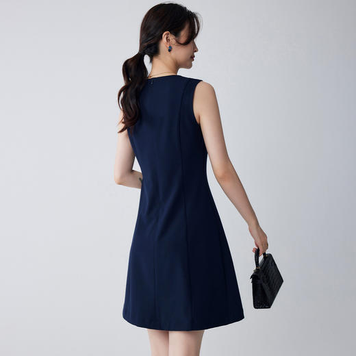 【优雅简约】罗蒙连衣裙百搭舒适商务通勤大众日常无袖连衣裙女 商品图7