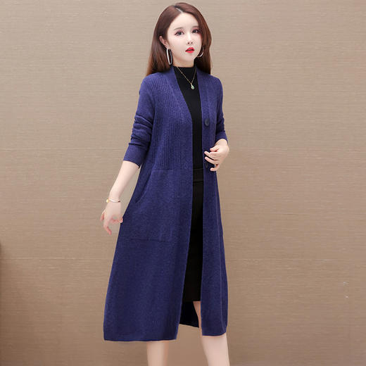 针织弹力外套，宽松休闲纯色外套QYM-XY-23LX6005-Y 商品图1