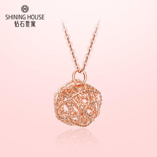 【时尚K金】钻石世家 甜蜜星球系列 18K金项链 甜蜜星球项链 18寸 45cm（约1.49克） 商品图3