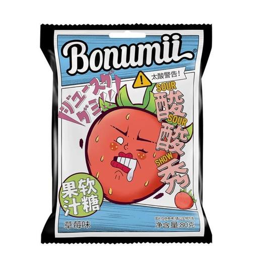 宝奴咪酸酸秀果汁软糖草莓味80g 商品图0