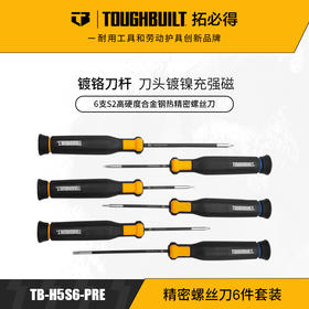 精密螺丝刀6件套装强磁批头家用修仪器TB-H5S6-PRETOUGHBUILT拓必得官方正品  24套/箱