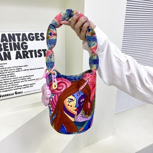 可爱表情系列手提水桶包女原创水桶包 商品图8