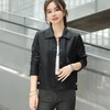2023秋季新款韩版短款皮衣外套女翻领皮夹克宽松百搭水洗PU皮衣女 商品缩略图3