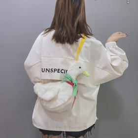 【卡通鸭子图案❗️可爱毛绒单肩包】小包包新款潮韩版可爱毛绒单肩包时尚卡通鸭子冲鸭斜挎包包