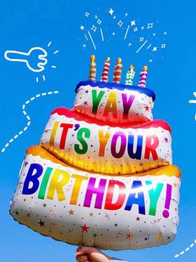 生日蛋糕造型气球