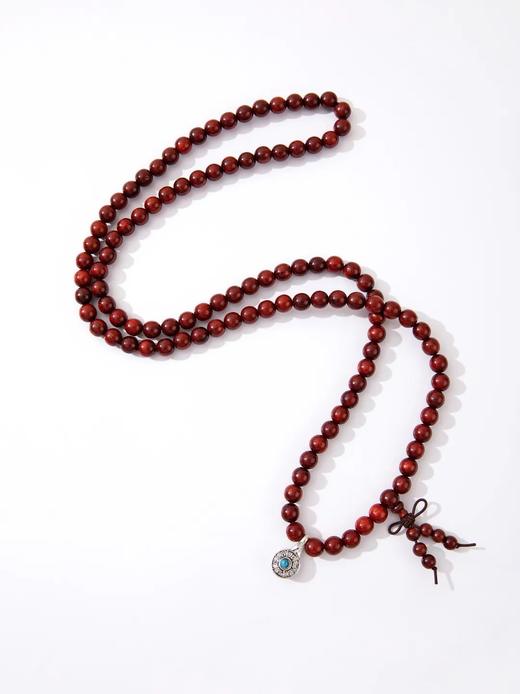 博物馆监制小叶紫檀祥云手串大师创作证书齐全正品保证印度紫檀老料108颗文玩盘玩 商品图0