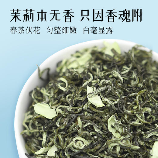 茶叶 龙芽大师 素茗飘雪 茉莉花茶 2024新茶 伴手礼盒 川茶集团 匠心 茶饮 100g 商品图3