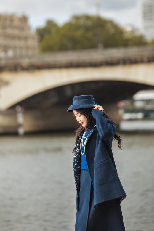 【林栖设计小店】【双面可穿】绵羊毛双面呢双面穿传统提花保暖2023秋冬新品外套女1934017 商品图4