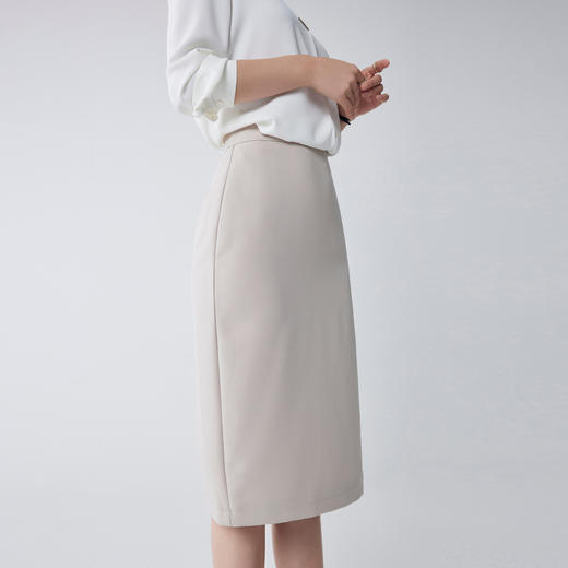 【商务休闲】罗蒙半截裙职场通勤日常大众侧开叉性感包臀裙半身裙女 商品图5