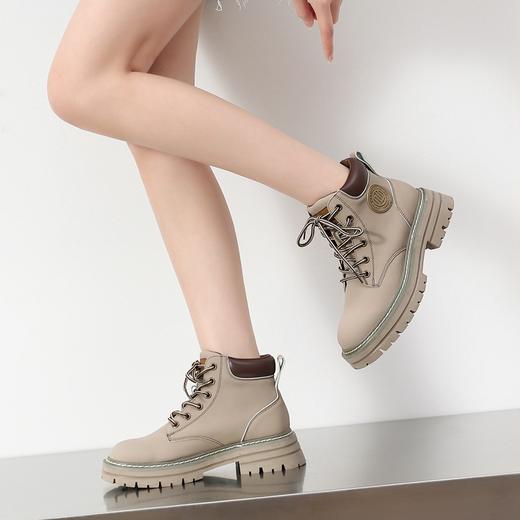 ZHR马丁靴女2023年秋季新款英伦风厚底休闲百搭户外风工装马丁靴 商品图6
