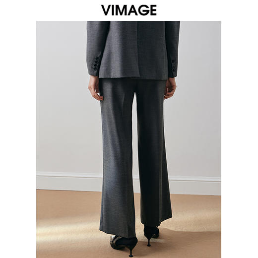 VIMAGE纬漫纪冬季气质通勤百搭显瘦高腰休闲直筒裤子V2005620 商品图4